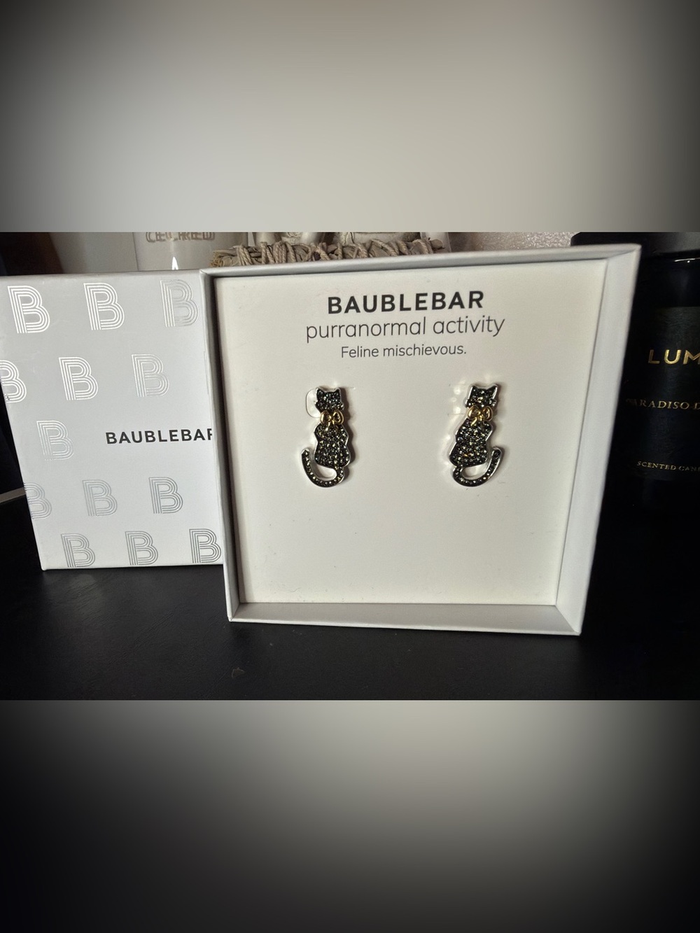 BaubleBar Purranormal Activity Cat Stud Earrings
